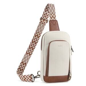 CLUCI Large PU Leather Crossbody Sling Bag for Women Travel Hiking Cycling NWOT